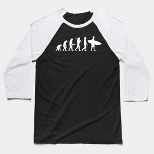 Funny Surfing Evolution Gift For Surfers Baseball T-Shirt